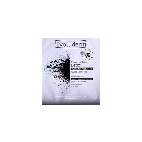 Masque Tissu Détox Au Charbon Vègétal Actif