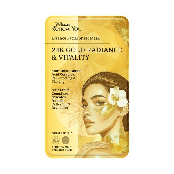 Mascarilla De Tela Renew You 24K 7Th Heaven